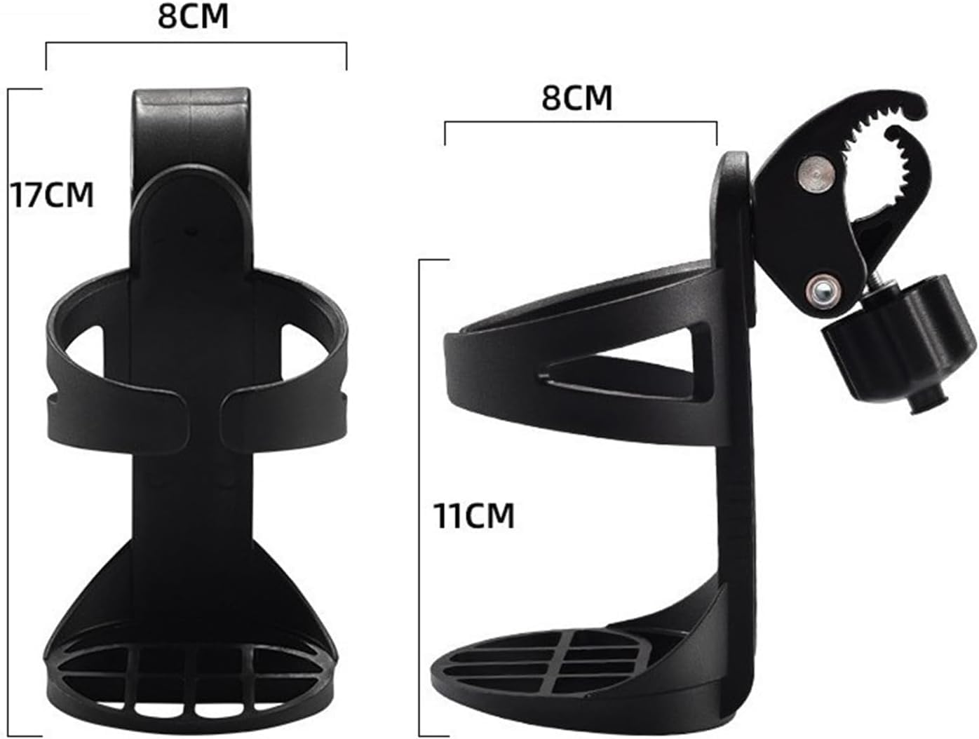 Xspring Bebek Arabası Bardak Tutucu, Siyah Evrensel Bardak Tutucu, Plastik Bisiklet Bardaks Tutucus, 360° Dönebilir Bardaks Tutucus, Bebek Arabası, Bisiklet, Tekerlekli Sandalye ve Scooter İçin