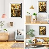 EOBROMD Tiger Diamond Painting Kits for Adults Kids, Full Round Drill Animal Diamond Art Kits, Crystal Rhinestone Art Craft for Home Wall Decor Gifts 30x40cm - Image 4