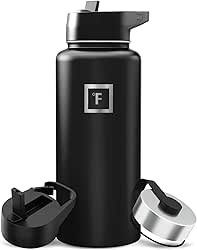IRON &deg;FLASK Camping & Hiking Hydration Flask with Straw, Wide