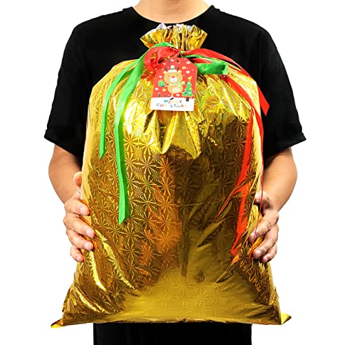 Diamerd 38PC Christmas Drawstring Bags Assorted Sizes Small Medium Large - Image 3