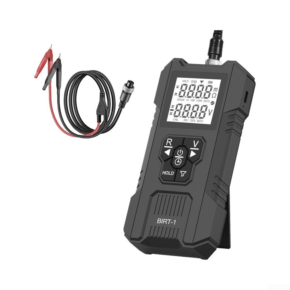 Testeur de batterie avec port de charge Type-C compact (noir)