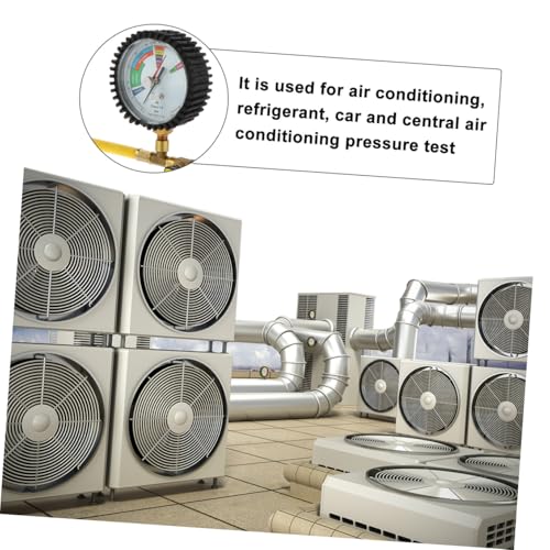Manomètre statique avec valve sphérique en laiton robuste pour réfrigération