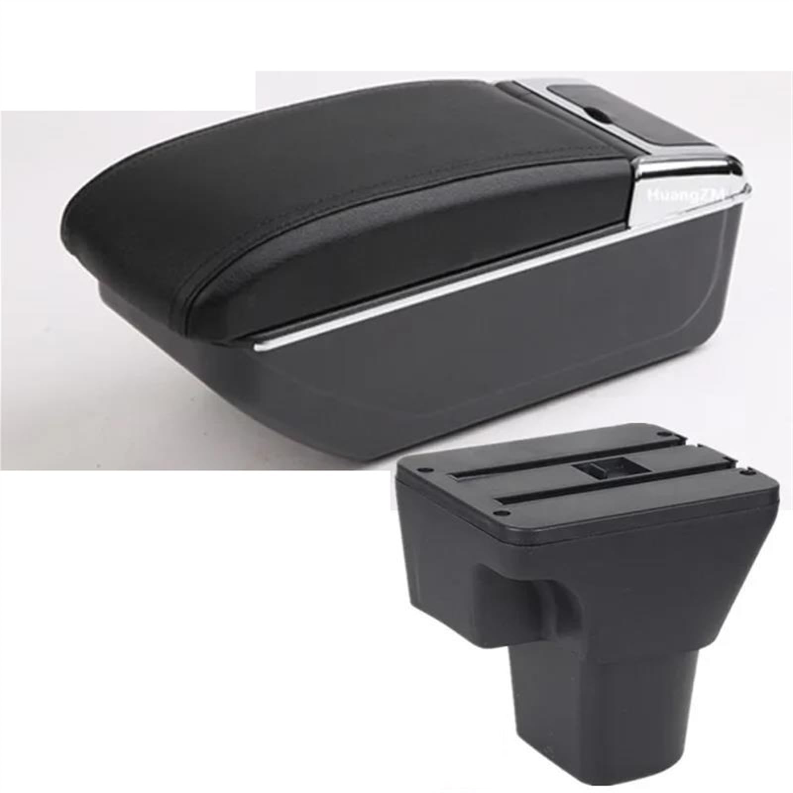 Ysdsls B Black Line No Usb Center Console Armrest Storage Box For Accent For Verna Car Interior Parts Modification Accessories