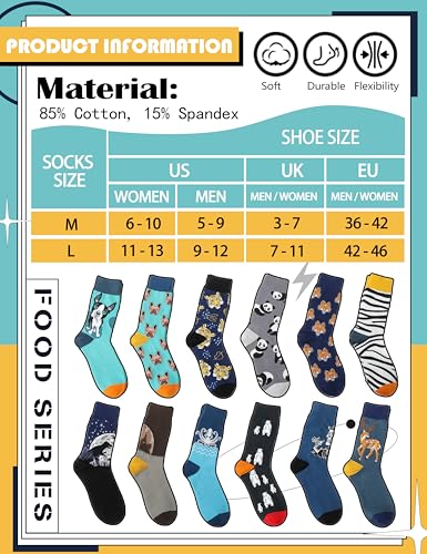 Image of MOGGEI Funny Socks for Men Women Fun Cozy Crazy Novelty Fashion Breathable Printed Cotton Boot Socks