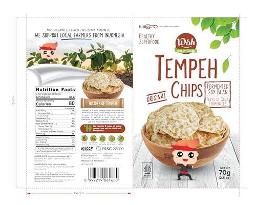 Woh Tempeh Chips Fermented Soy Bean Original  thumb #2