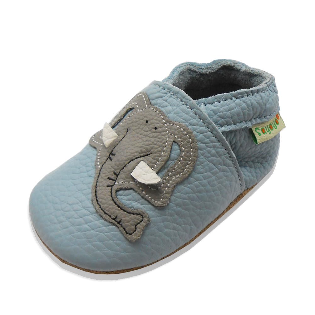 SAYOYO Fleur de Prunier Chaussures de bébé en Cuir Souple Chaussures Semelle Douce