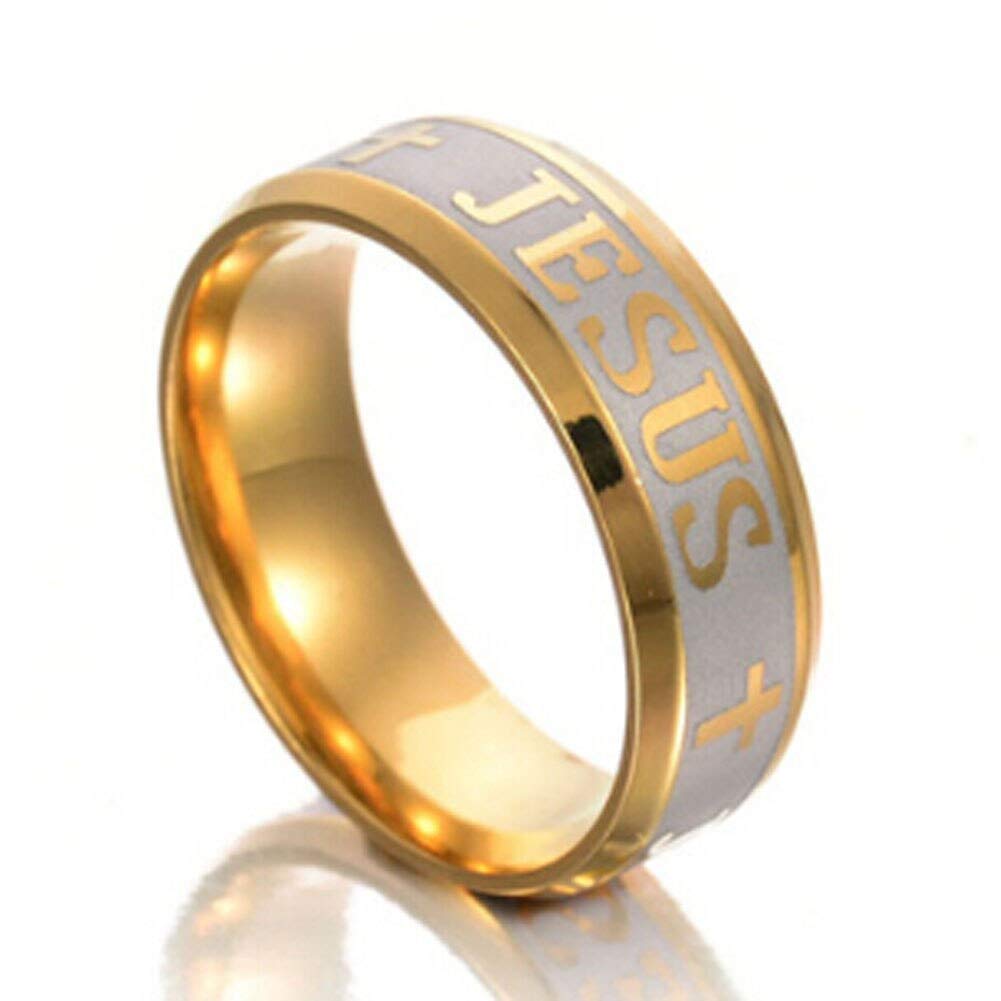 OOMPH Jewellery Gold Titanium Steel Jesus Broad Band Ring for Men & Boys (RFQ1R2) (B089T5X9HD) Amazon Price History, Amazon Price Tracker