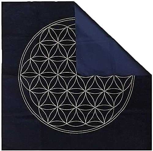 Namvo Tarottuch Tarotkarte Tischdecke Blume des Lebens Wahrsagung Altar Tuch Brettspiel Karte Pad 49 cm x 49 cm