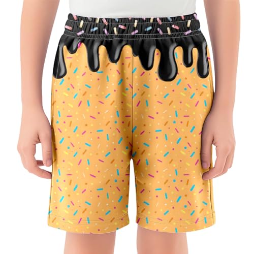 2-14T Ice Cream Shorts Baseball Boy Summer Preppy Boy Swim Trunks Toddler Beach Board Shorts with Pockets2