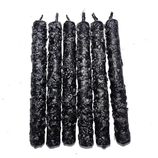 6 velas de ruda con sal 11cm - Velas de promesa - Aleja las malas y atrae las buenas energías (NEGRAS) | Ya disponible en tu tienda friki favorita! En mundofriki.es!