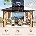 YOLENY 10' x 12' Hardtop Gazebo, Metal Gazebo with Aluminum Frame, Double Galvanized Steel Roof, Curtains and Netting Included, Pergolas for Patios, Garden, Parties, Lawns