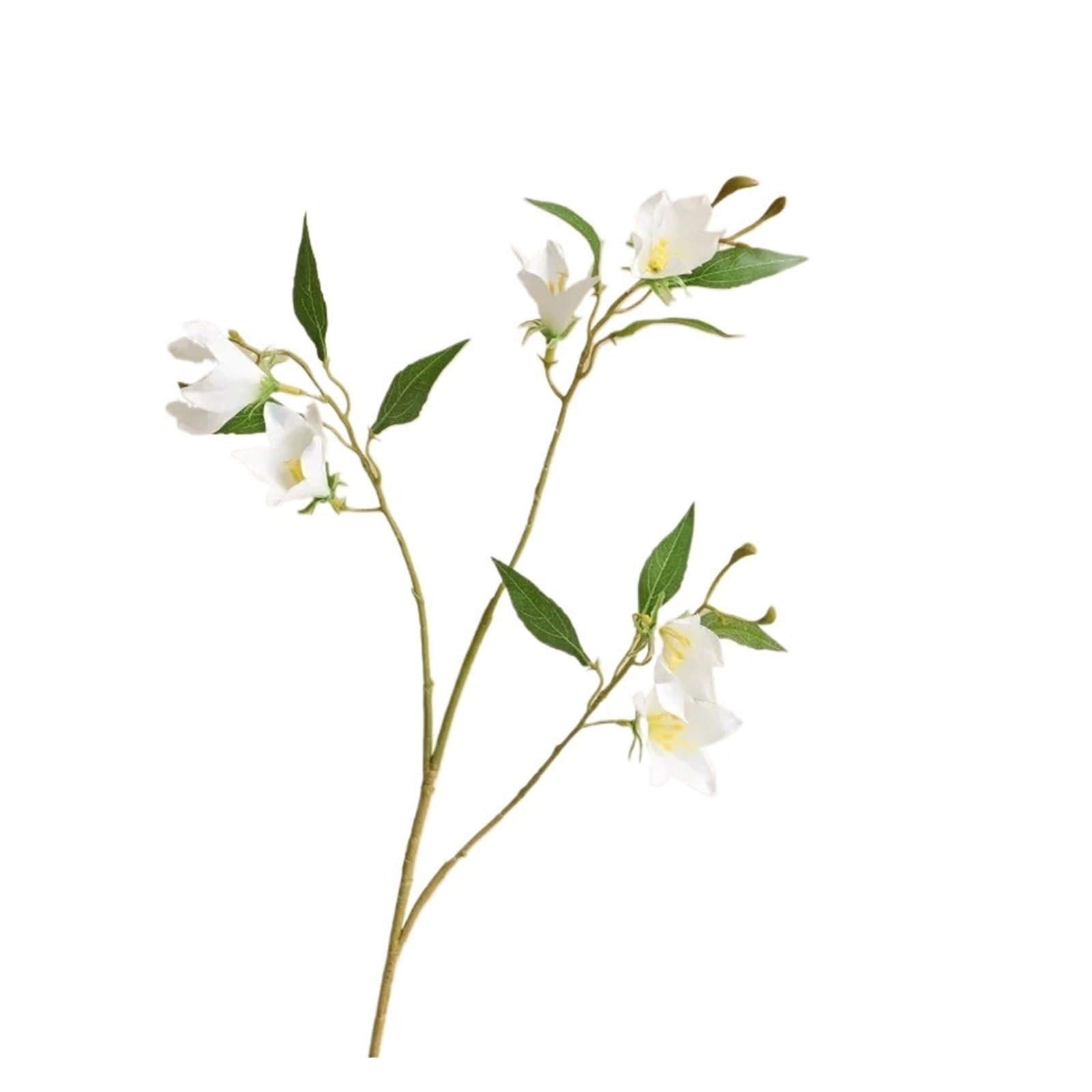 Sztuczne kwiaty i rośliny, Sztuczny jedwabny kwiat Lisianthus opakowanie 6 sztuk wielokolorowe(White)