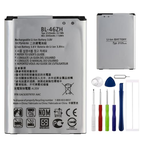 E-YIIVIIL BL-46ZH Replacement Battery for LG Leon Tribute 2 K7 LS675 D213 H340 L33 X210 Battery