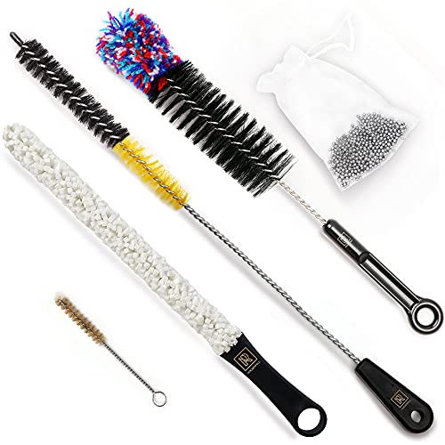 M. ROSENFELD Goupillon Bouteille Kit - Nettoyage Pour Chicha Avec 4 Brosse Bouteille Et 500 Perles De Nettoyage En Acier Inoxydable | Narguilé Kit Complet...