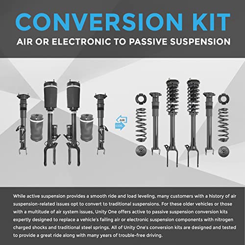 Unity One Rear Air Spring to Coil Spring Conversion Kit Direct Replacement for Mercedes E320 E350 E500 | Rear Kit, (PN: CK30513100-AMZ) by Unity - Image 3