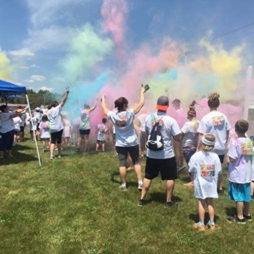 Adventure Awaits! - Baby Gender Reveal & for Other Festivals- Color Dispenser 12\" x 6-Pack Hand Held Air Filled Party Popper, Also for Color Run Festival Product (Baby Blue) - Thumbnail 4