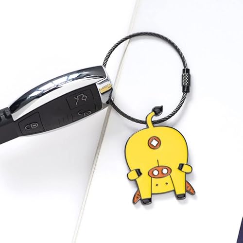 Bontoujour Men Women Creative Cute Funny Novelty Hanging Big Butt Animals Keychain, Lightweight Metal Key Chain Car Key Rings Key Holder Valentine Christmas Gift Bag Pendant Strap -Cat #TOP1