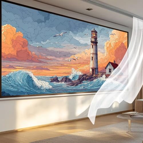 Diamond painting phare kit complet strass brillants point de croix