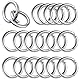 Bikasun 20 Stück Rund Karabinerhaken Runde Karabiner Ring Schlüsselring Klein für Bastelarbeiten, Taschenzubehör, SchlüSselanhänger, DIY Handwerk Machen, 28mm, Silber