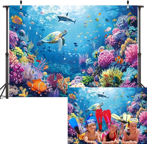 PGSWEER Underwater World Backdrop 7x5FT Under The...