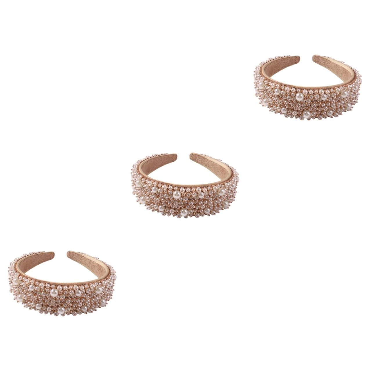 FRCOLOR 3 Piezas diadema de aro de pelo de sombreros para mujeres accesorio para el cabello para diademas de brillo para bonita diadema aro de pelo de moda paño