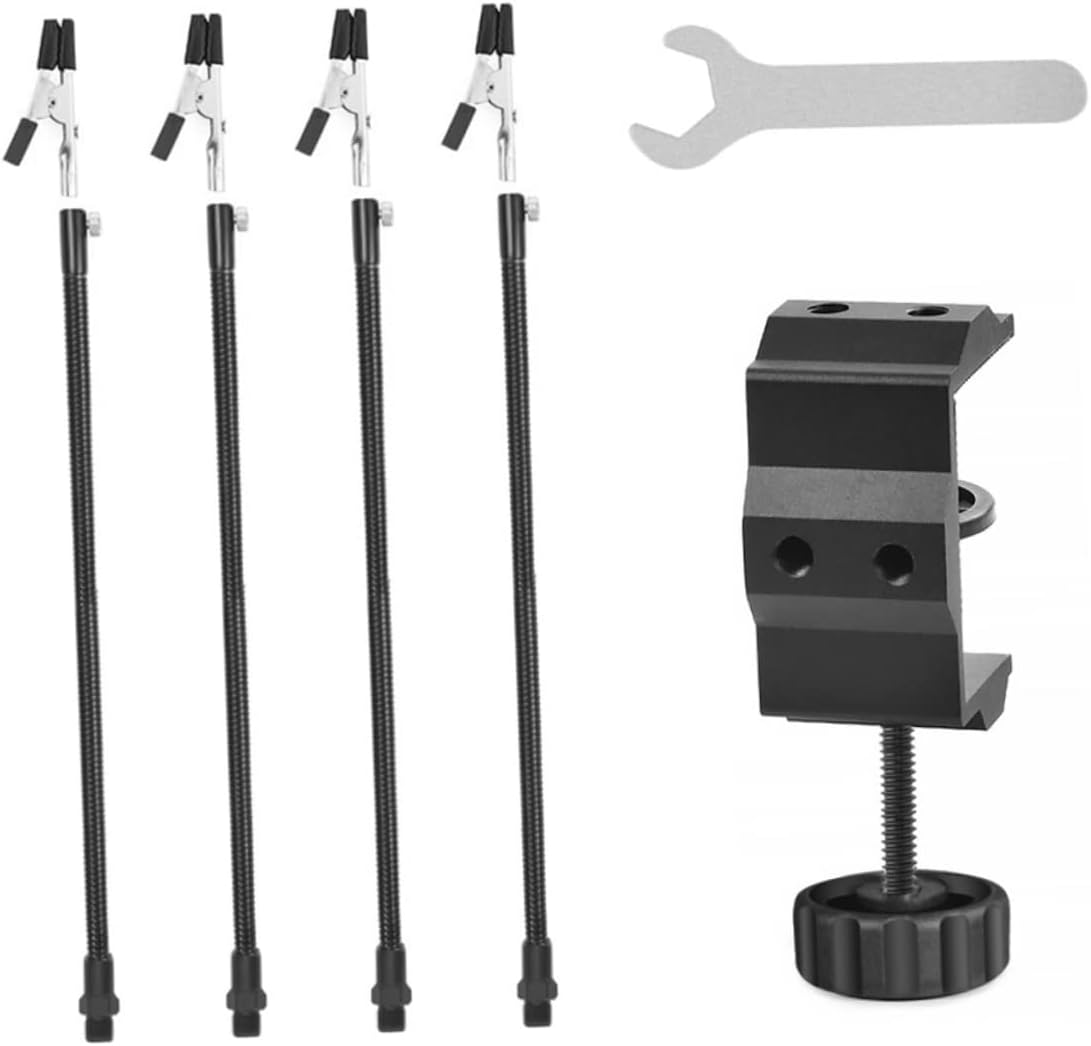 Four- Aluminum Alloy Soldering Station for Precision Welding for Aircraft Accessories and Jewelry Making Features Rotation and Secure Grip