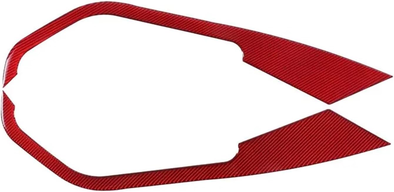 Compatible With Hummer H3 2005-2009 Car Rear Door Panel Kick Panel Cover Sticker Soft Carbon Fiber Interior Accessories(Red)