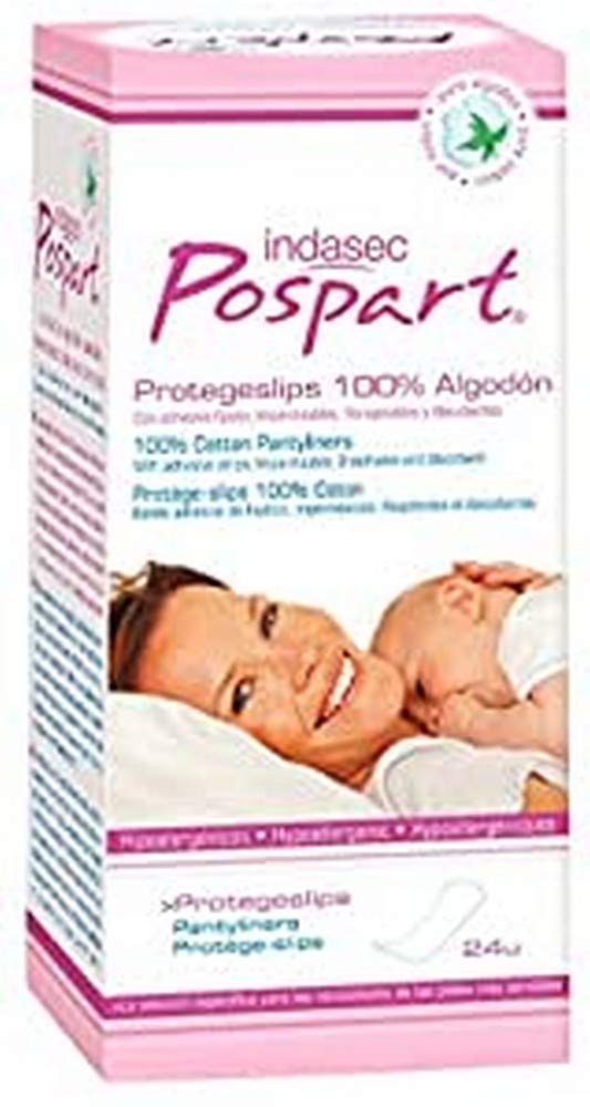INDASECPospart Pantilyner Tocologico 100% Cotton 24 Units
