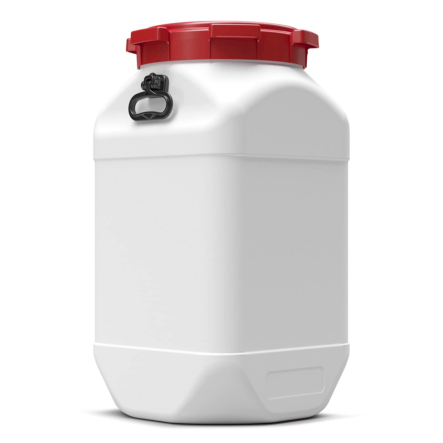 Curtec 40, 50,66, 80 Liter qadratisches Fass Vorratstonne Lagerfass Wassertonne dicht verschließbar für Lebensmittel geeignet (weiß, 80 Liter)
