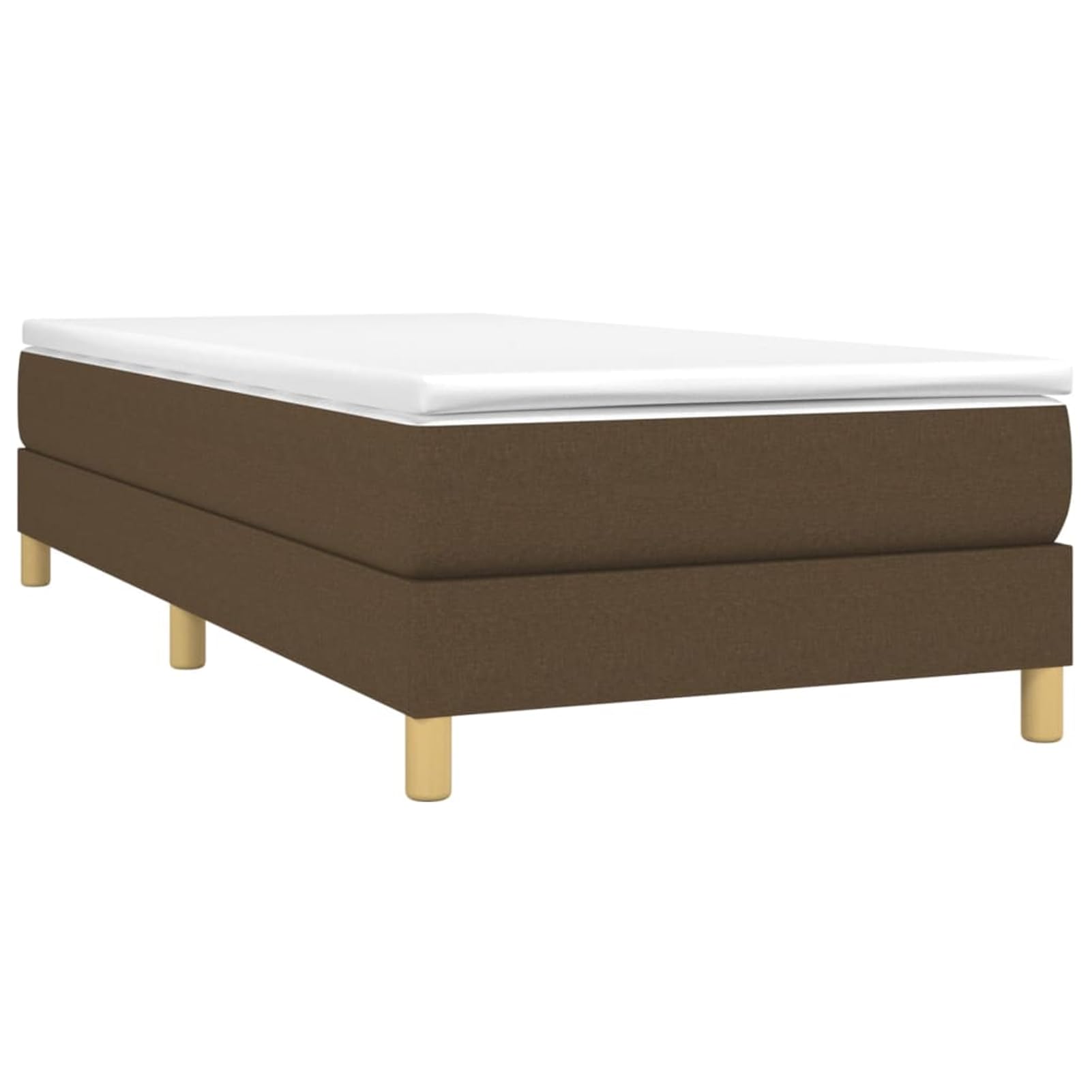 Gecheer Letto a molle con materasso, letto per ragazzi, letto da boxe, letto imbottito, letto per hotel, camera da letto, letto di design, letto matrimoniale, letto singolo, telaio marrone scuro, 90 x