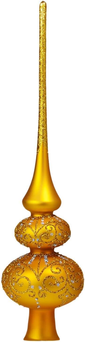 Exclusive Golden Glass Christmas Tree Topper