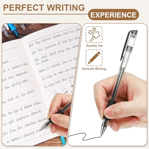 PATIKIL Bolígrafos Gel 0.7mm Pack 24 Tinta Negra miniatura 4