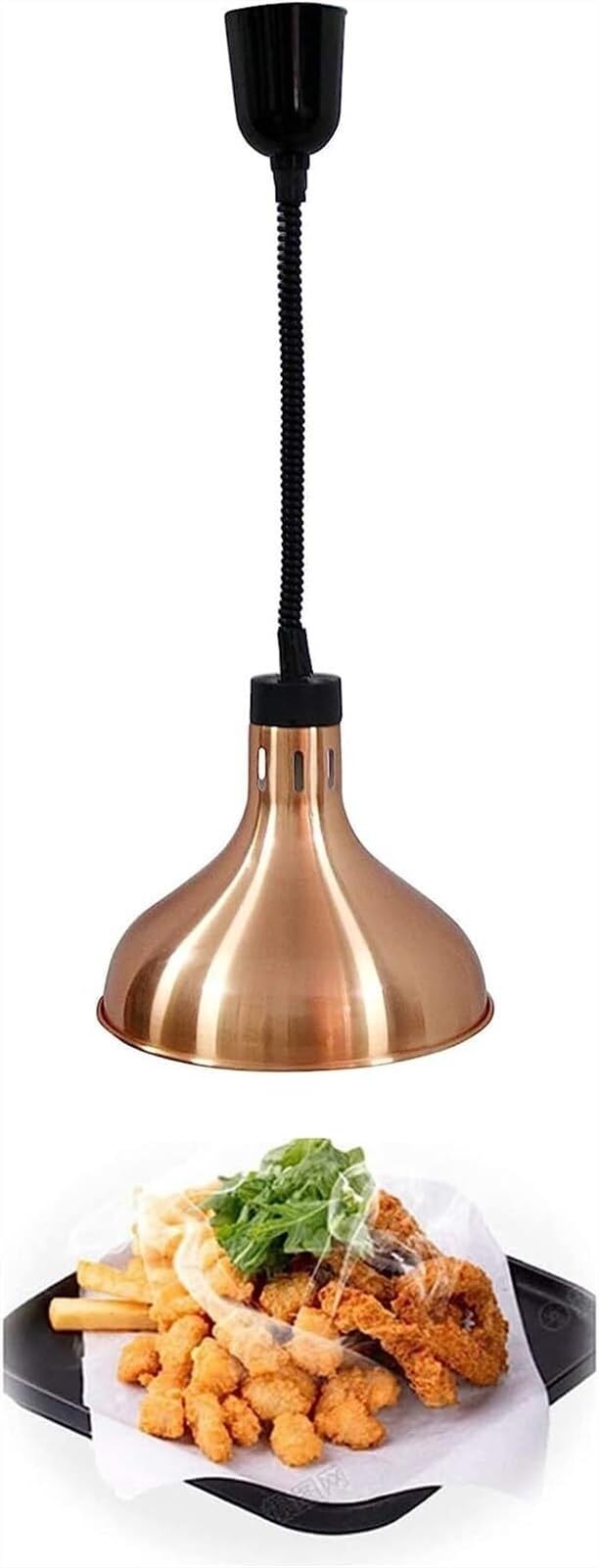 Lampada riscaldante for alimenti da 29 cm Lampada scaldavivande da 250 W, lampade riscaldanti for alimenti caldi Lampada scaldavivande telescopica for cucina Lampada isolante for alimenti, lunghezza r