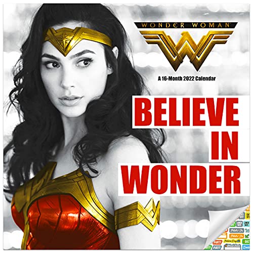 Wonder Woman Calendar 2022 -- Deluxe 2022 Wonder Woman Wall Calendar Bundle with Over 100 Calendar Stickers (Wonder Woman Gifts, Office Supplies)â€¦