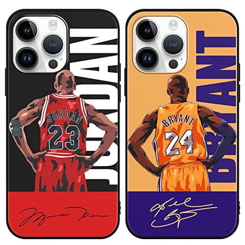 2 Confezioni Cover per iPhone 14 Pro Max 6.7Basket Number 23 24 Disegni Pattern Antiurto Morbida Protettiva Case Custodia per 14 Pro Max jersey silicone tpu