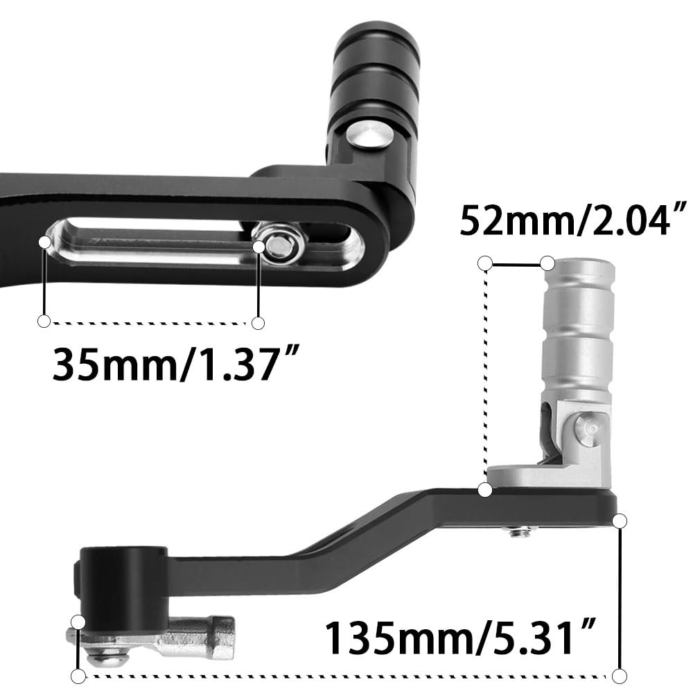 Cambio Engranaje Palanca Moto Palanca de cambios plegable y ajustable de aluminio CNC para motocicleta, compatible con Z250, para Z300, para NINJA 250R para NINJA 300.