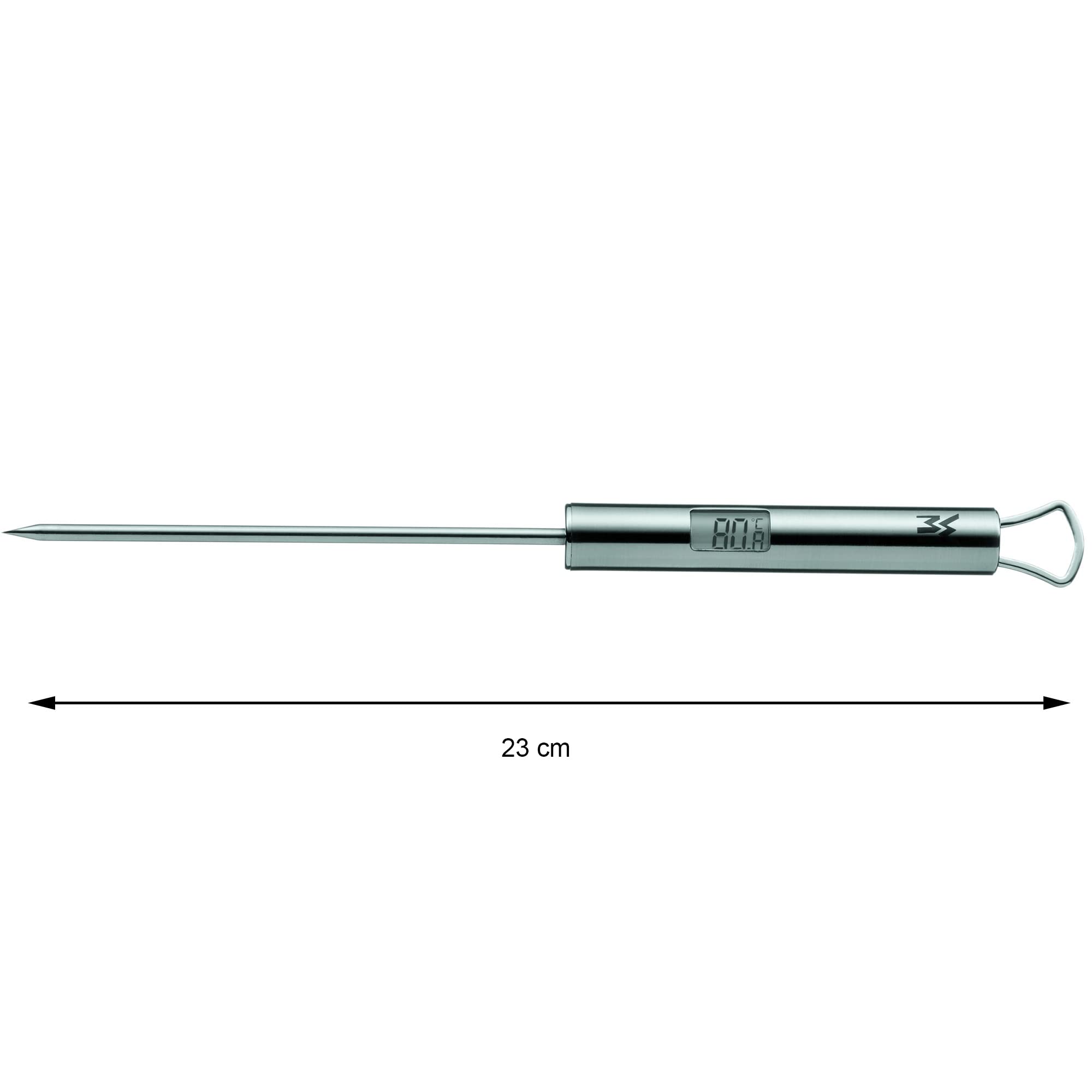 WMF Profi Plus cyfrowy termometr kuchenny, 23 cm, z wyświetlaczem LCD, termometr kuchenny, stal nierdzewna Cromargan, odporny na temperaturę do 200°C