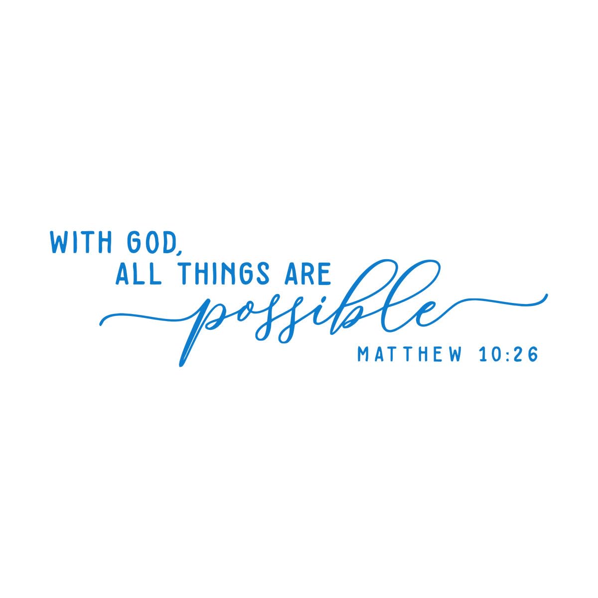 Lzhouting Wall Stickers 7163 Scripture Wall Decal Home Decor Bible Verse Vinyl Wall Sticker Inspirational Quote Christian Bedroom Decals Removable Large - 42X151cm