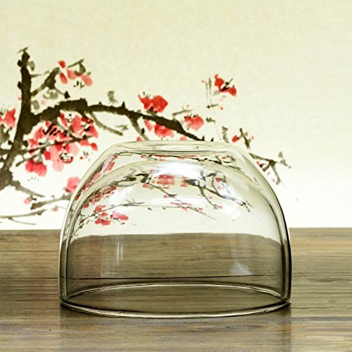 Zenrc Heat Insulated Double Wall Glass Matcha Bowl - Perfect Matcha Bowl (Chawan) For Whisking Matcha Green Tea 540Ml 18.5 Oz Thick Glassware For Soup Salad Juice Drink #TOP5