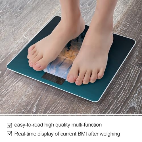 Báscula digital de baño con vidrio templado y pantalla LCD miniatura 5