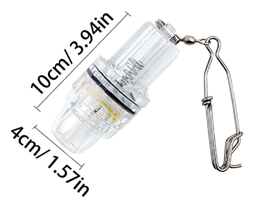 Lampa LED do przynęty wędkarskiej, głęboka kropla, migająca lampa LED, podwodna, zasilana bateriami, lampa wędkarska z klipsem, lampa przyciągająca ryby, do miecznika, płytek, halibuta, tuńczyka