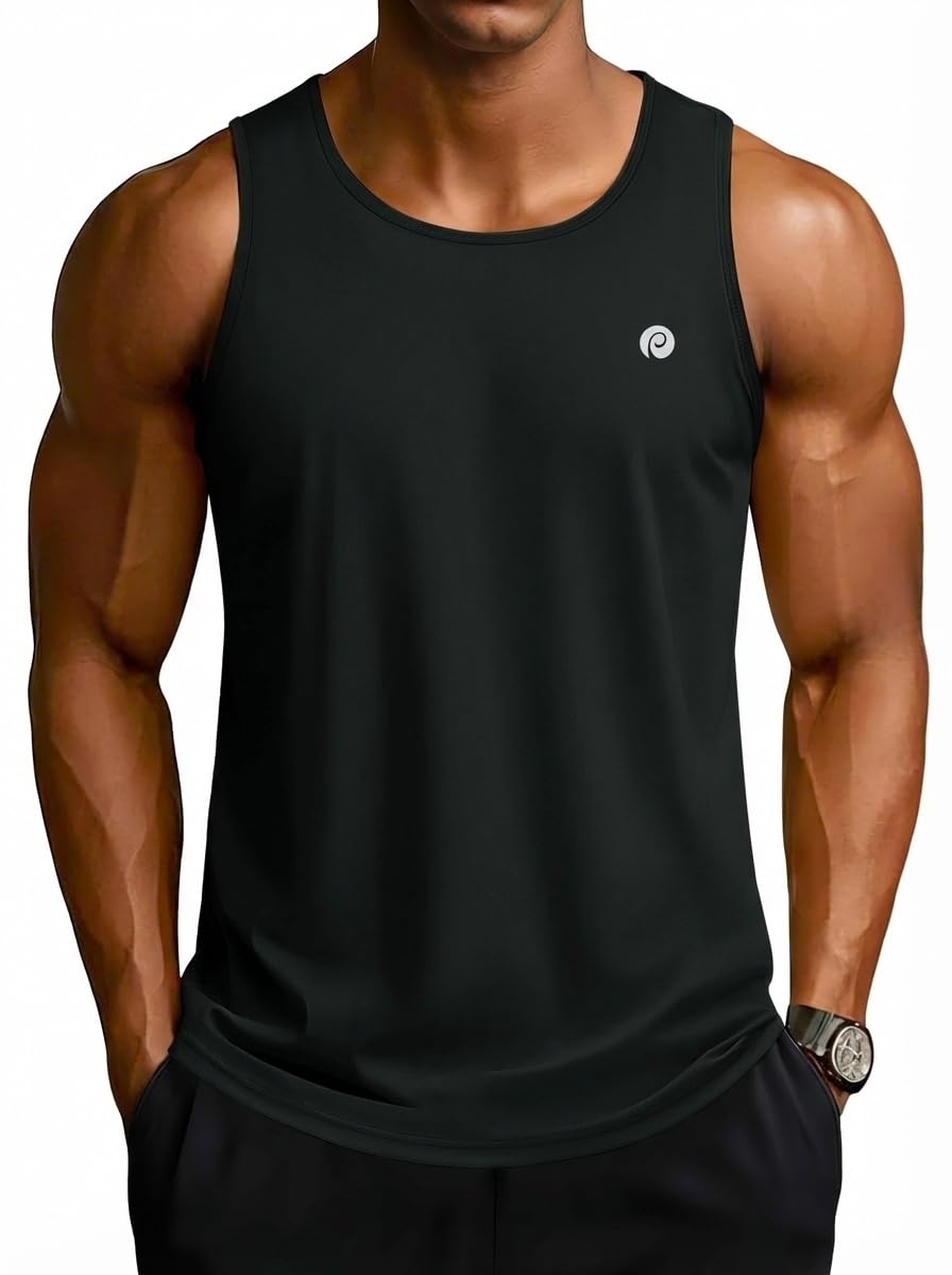 PINSPARK Camiseta Sin Mangas Hombre UPF 50+ Secado Rápido Gimnasio Deportes Running
