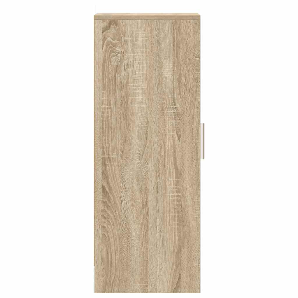 Schuhschrank Sonoma-Eiche 32x35x92 cm Holzwerkstoff | 6 Ablagen, Schrank mit Tür, Staubschutz, Feuchttuch-Reinigung, Robust
