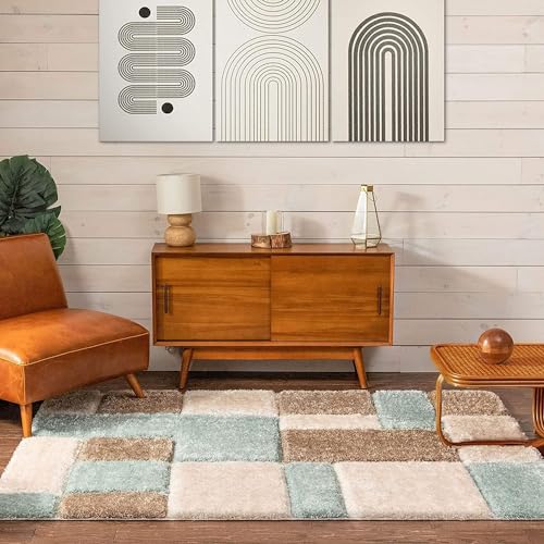 Image of SAGON Anti-Skid Shaggy Carpet Rug for Home | Ultra-Soft Plush Floor Mat for Living Room & Bedroom | Non-Slip, High-Density, Cozy Luxury Decor| 6 x 9 Feet Mouse - B
