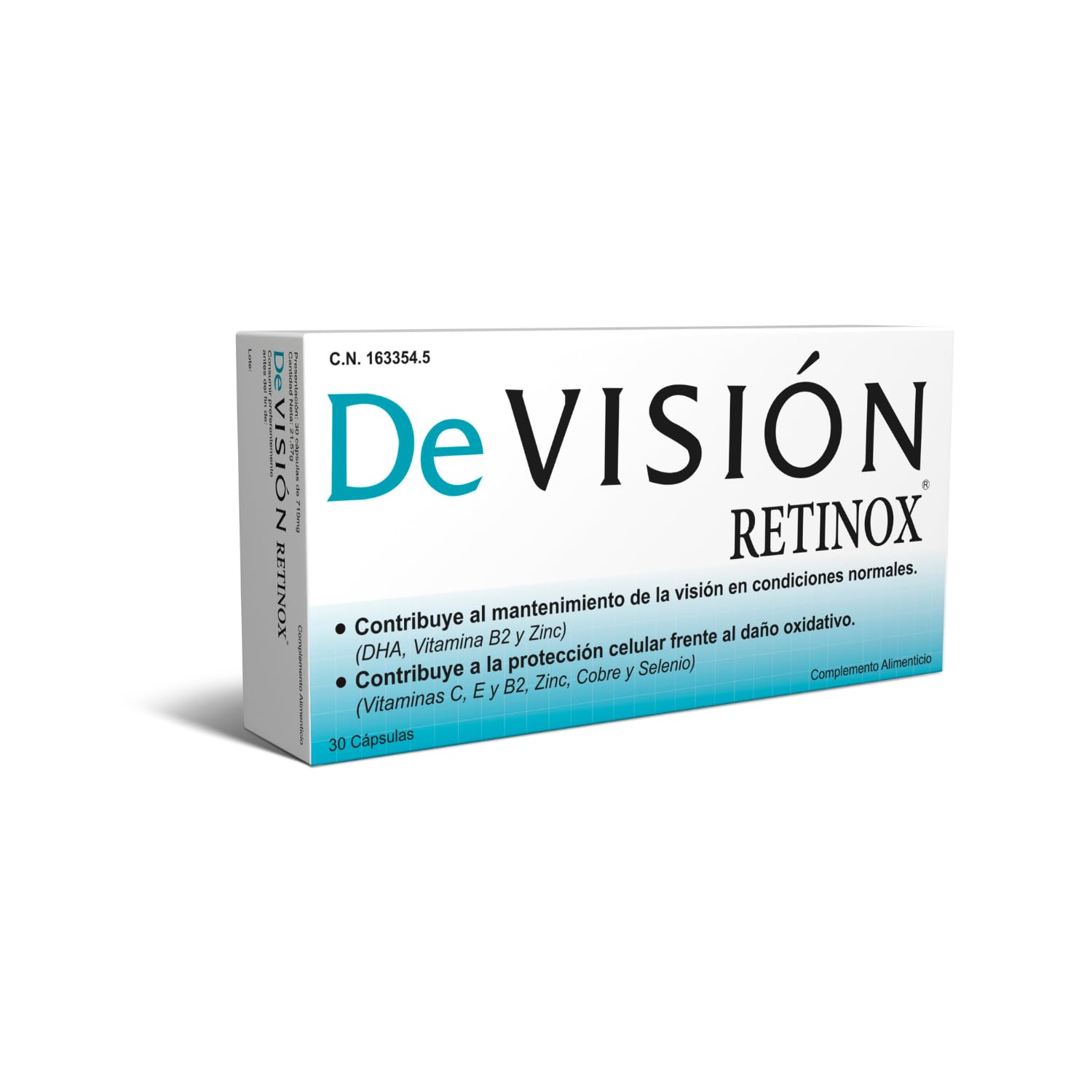 Devisión Retinox 30 Cápsulas - Pack de 2 Unidades - Ayuda al Mantenimiento de la Vista y a la Protección Celular frente al Daño Oxidativo - con DHA, Luteina, Vitaminas y Minerales