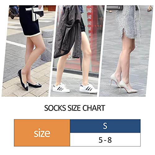 Aoczes 6 Pairs Ultra Low Cut No Show Socks Womens Liner Socks For Flats No Show Non Slip Invisible Socks Ice Silk Socks For Women Summer Black Low Cut Socks For Women Size 5-8 #TOP6