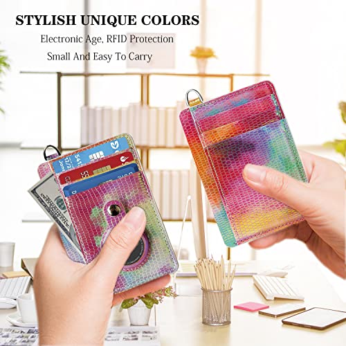 Slim Minimalist Front Pocket Wallet Rfid Blocking Credit Card Holder With Built-In Case Holder For Airtag, With Id Window For Air Tag Wallet Case Cases For Men Women #TOP5
