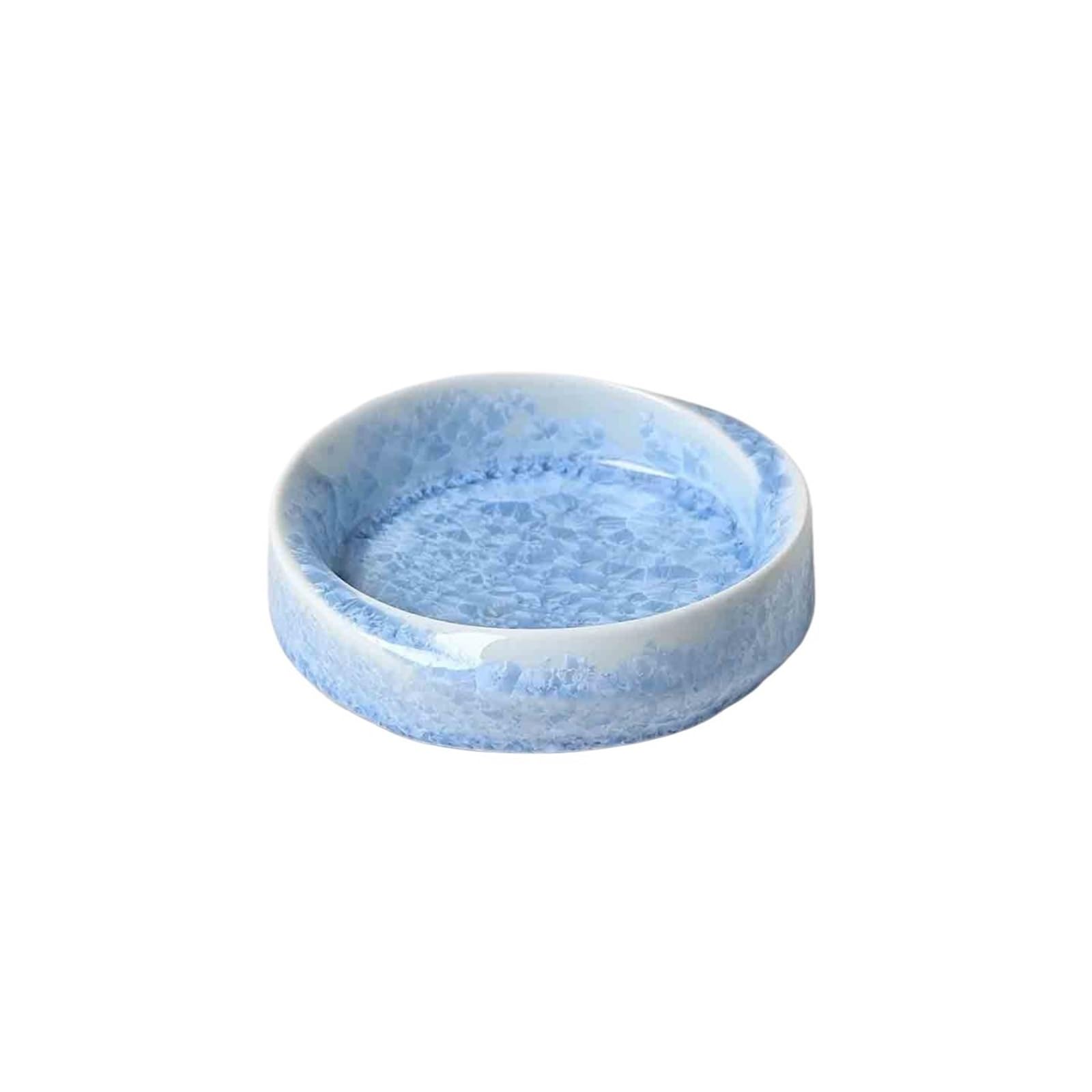 OWOHYG Desktop Smoking Ash Tray Blue Outdoor Terrace Ashtray Home Office Desktop Terrace Ceramic Ashtray Easy To Clean.Blue