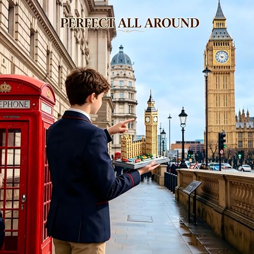 Image of Big Ben Clock Tower Micro Blocks Set for Adults, Mini Iconic London City Architecture Building Block Sets, Castle Gift for Teen 14+ Home Office Decor (4112 Pcs)