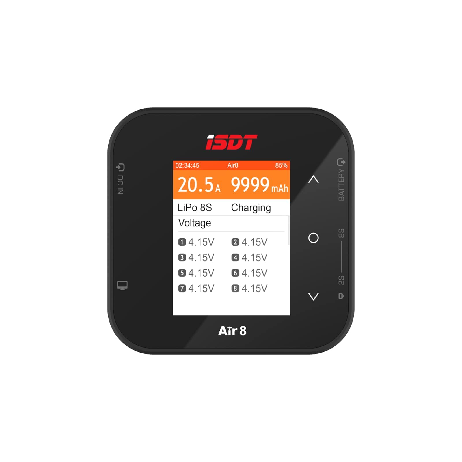 ISDT Air8 - Caricatore Lipo da 500 W, 20 A, con telecomando Bluetooth, per batterie Life/Lilon/LiPo/LiHv1~8S/ULiHv 1-7S/Pb 1-12S/NiMH/Cd 1-16S (Air 8)